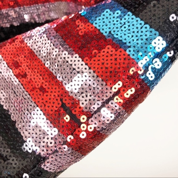 Lovers & Friends Sequin Striped Mini Dress Size XS - Picture 6 of 7